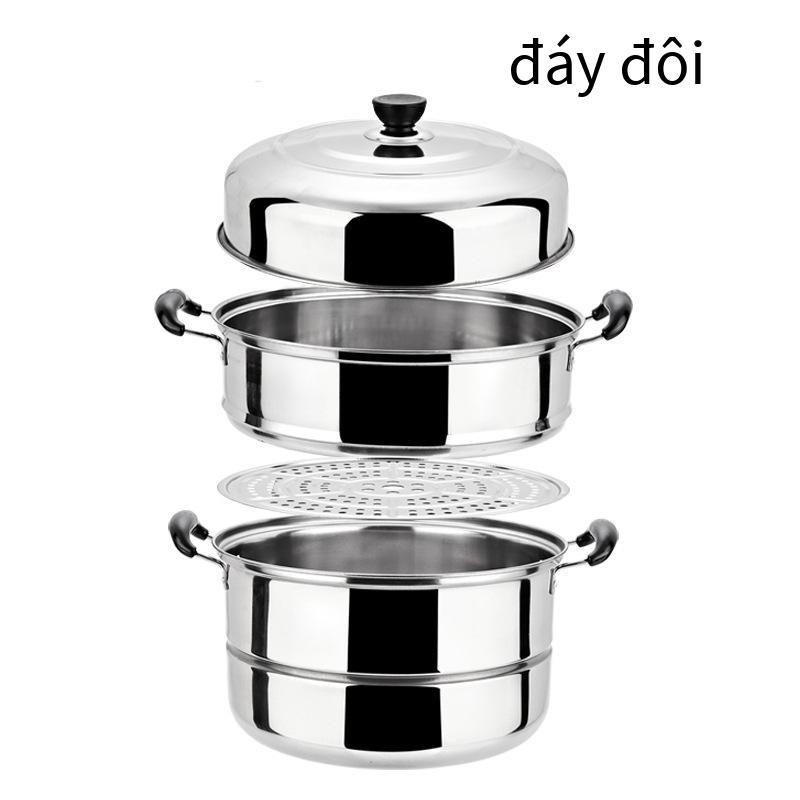 Đảm bảo chất lượng nồi hấp inox dày hợp chất đáy kích thước chân một lớp hai lớp hai lớp ba lớp nồi hấp súp nhiều lớp quà tặng