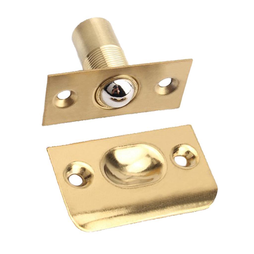 Stainless Steel Roller Ball Catch Lock Door Cupboard Spring Latch Brass