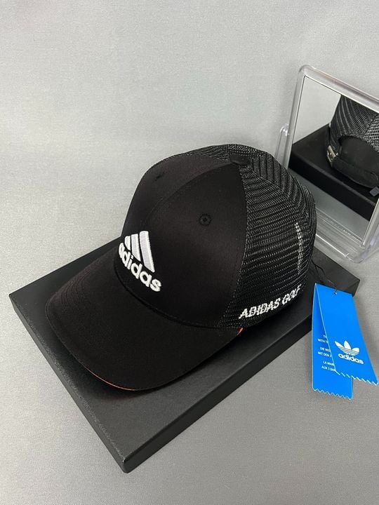 Nón kết, mũ lưỡi trai Unisex Adi.das viền cam phối lưới vải kaki nhập khẩu form chuẩn thời trang siêu đẹp