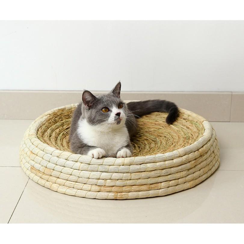 Bàn cào và nằm ngủ bằng rơm hình cái bát lớn cho mèo MON002 nhiều kích cỡ
