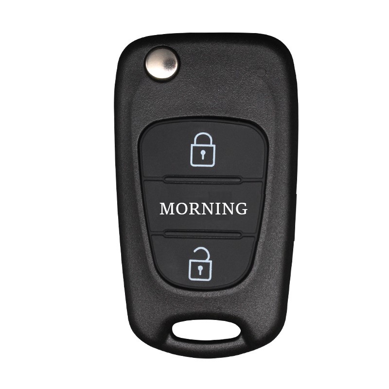 Vỏ chìa khóa Kia Morning phím cao su loại 2 nút - tự thay thế dễ dàng