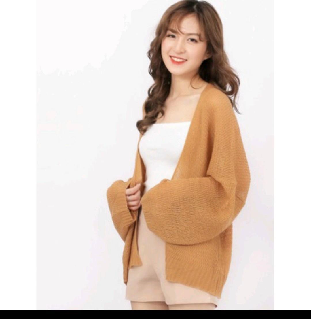 Áo khoác len cardigan phong cách Hàn Quốc