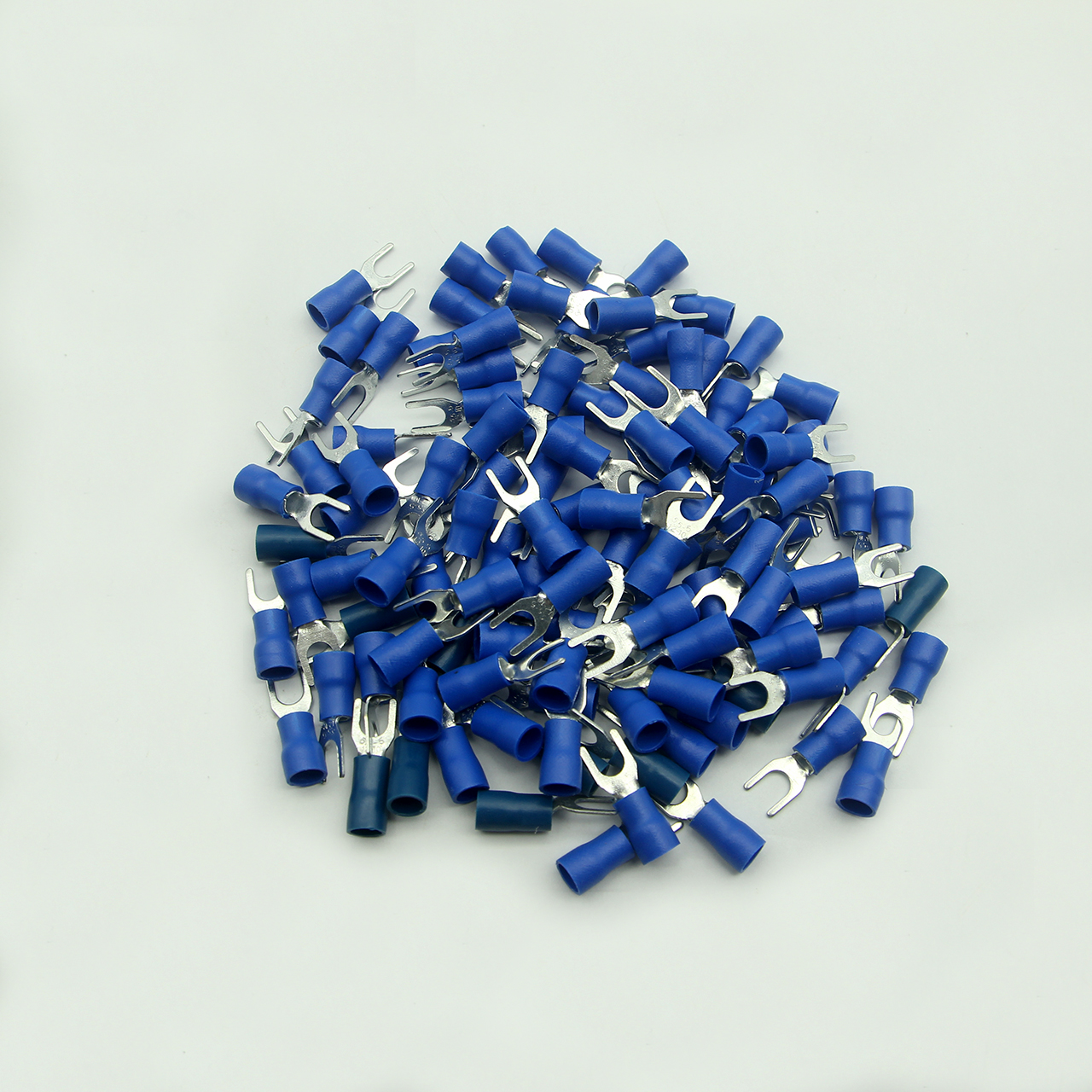 Túi 100 đầu cos chĩa chữ Y SV 5.5-5 bọc nhựa xanh