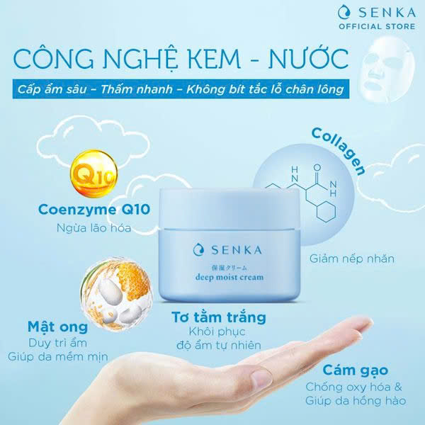 Kem dưỡng Senka cấp ẩm chuyên sâu Deep Moist Cream 50g