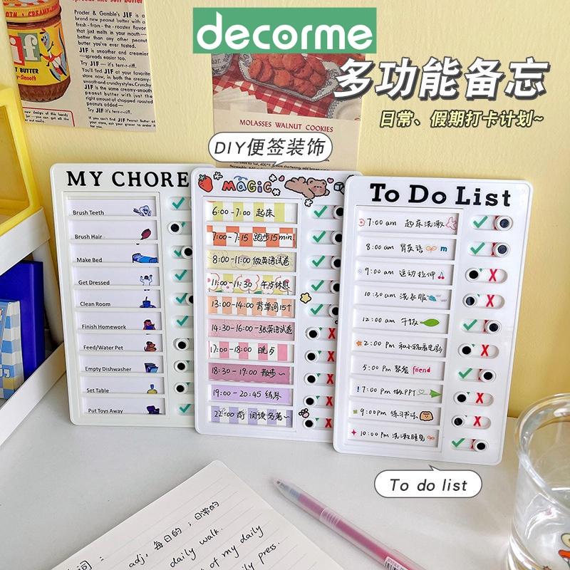 Bảng Nhựa Ghi Nhớ, ghi chú Checklist khoa học Văn Phòng Phẩm Decorme