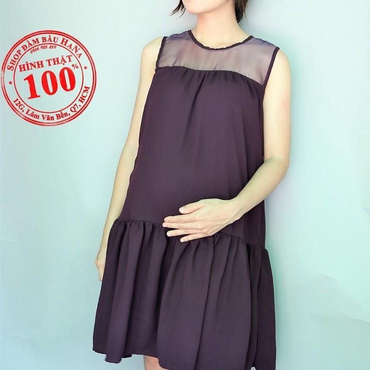 Đầm bầu trẻ xinh vải cao cấp