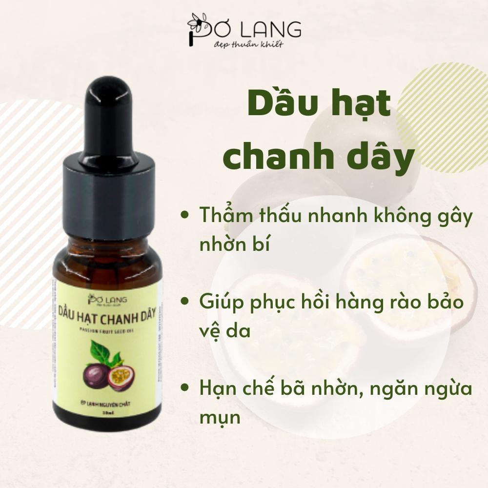 Dầu hạt chanh dây ngăn ngừa mụn Pơ Lang 10ml (100% Thiên nhiên - Ép li tâm nguyên chất từ hạt chanh dây)