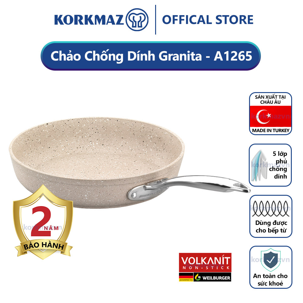 Chảo chống dính Korkmaz Granita 26 cm - 2.5 lít