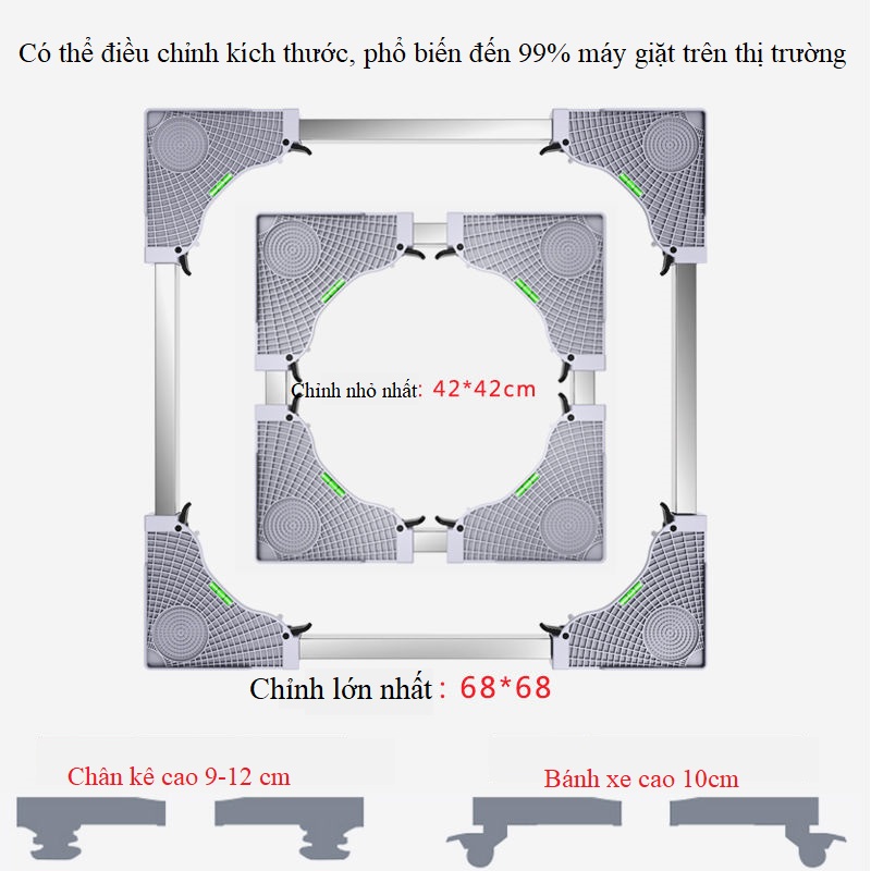 Chân Máy Giặt, Tủ Lạnh Có Bánh Xe