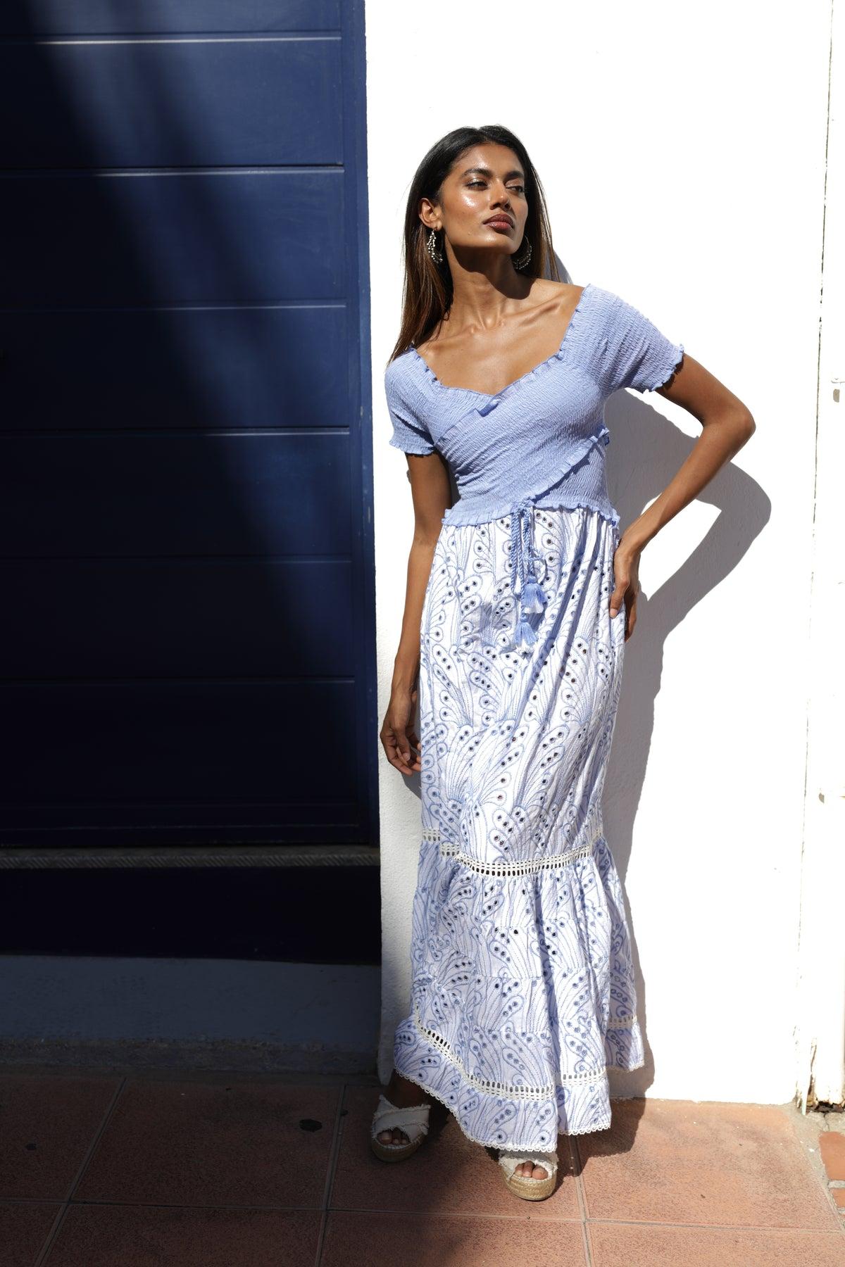 Maxi Phối Ren Cotton Cao Cấp Luna Llena