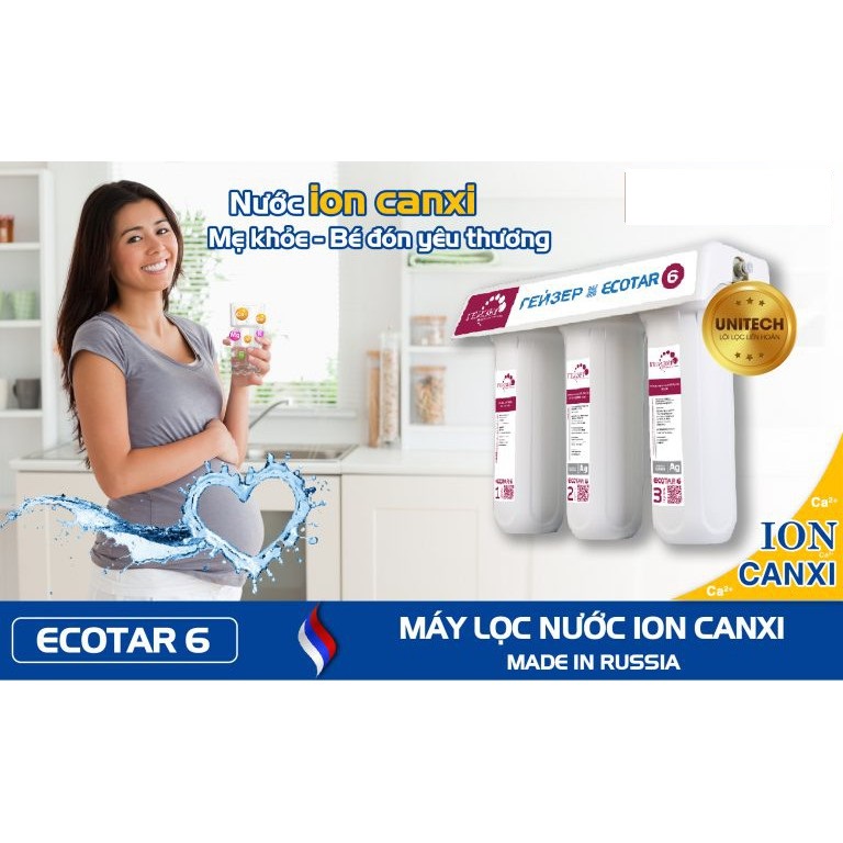 Máy lọc nước không nước thải Nano geyser ecotar 6 nguyên chiếc không lắp záp