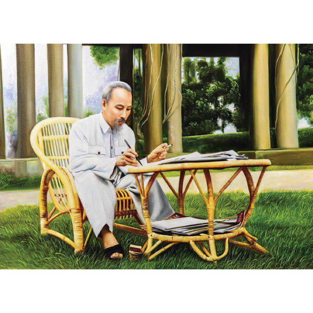 Tranh sơn mài Bác Hồ nhiều kích thước mẫu mã