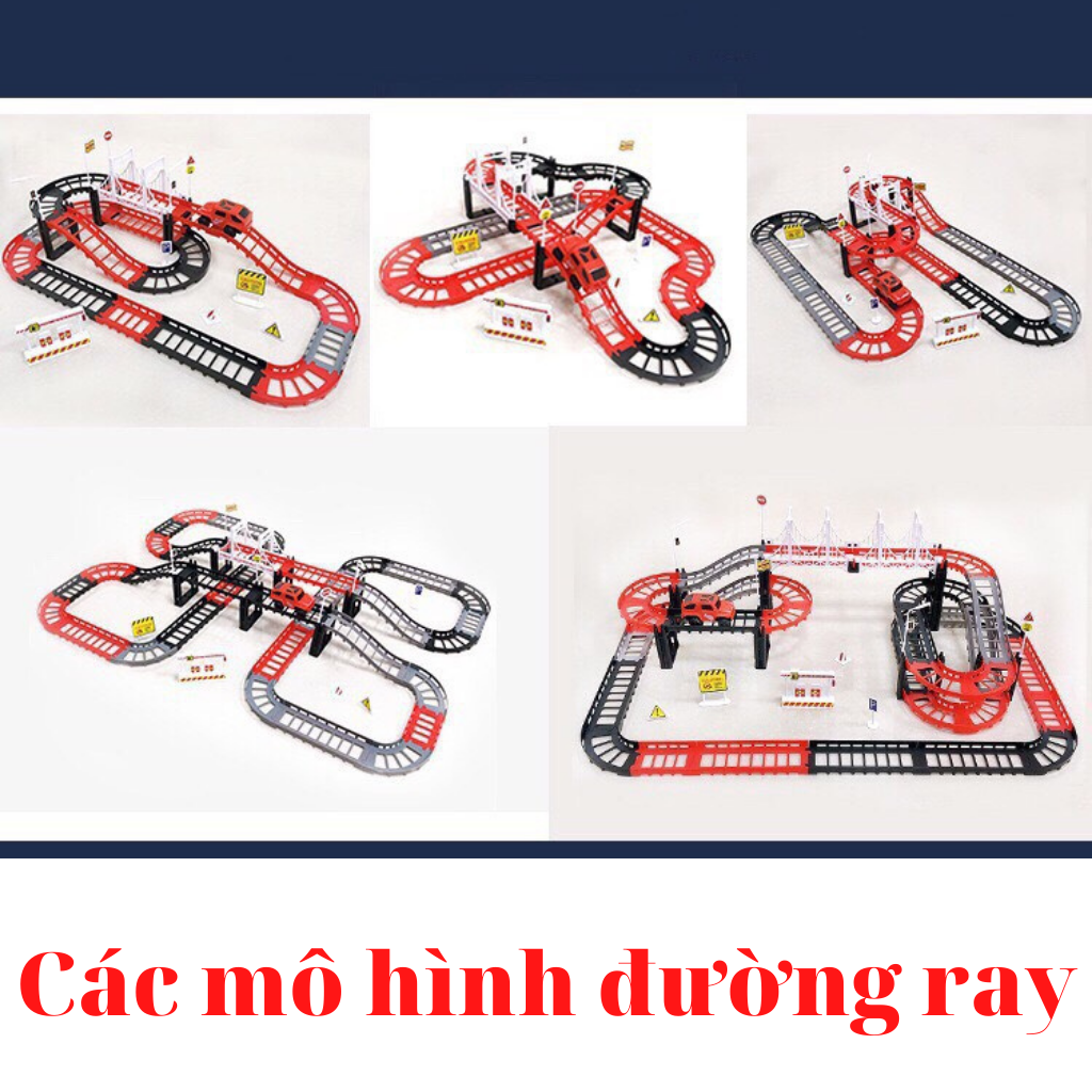 Đồ Chơi Lắp Ráp Đường Ray Xe Ô Tô Tốc Độ Cao Tặng Thêm 1 Xe Oto Cho Bé