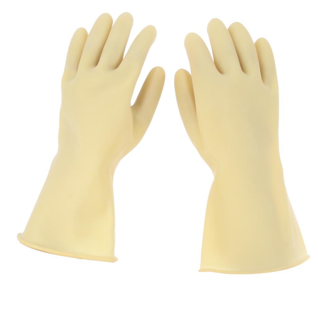 1 Pair Of Solvent Oil Resistant Nitrile Rubber Cleaning Work Gloves
