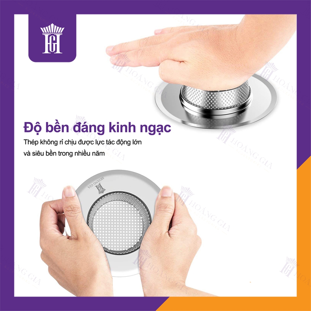 Chặn Tóc Inox Nhà Tắm Buồng Tắm Hoàng Gia - Hàng Chính Hãng Chất Lượng Cao