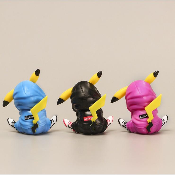 Mô hình Pikachu mặc áo Hoodie dễ thương cho các bạn trang trí tiểu cảnh, móc khóa, DIY