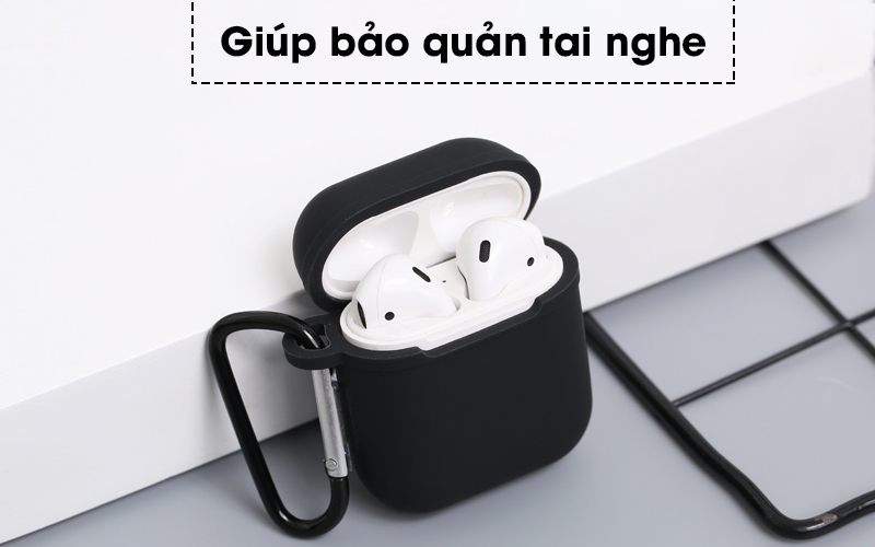 Vỏ bảo vệ bao đựng tai nghe case airpods 1, 2 chống va đập