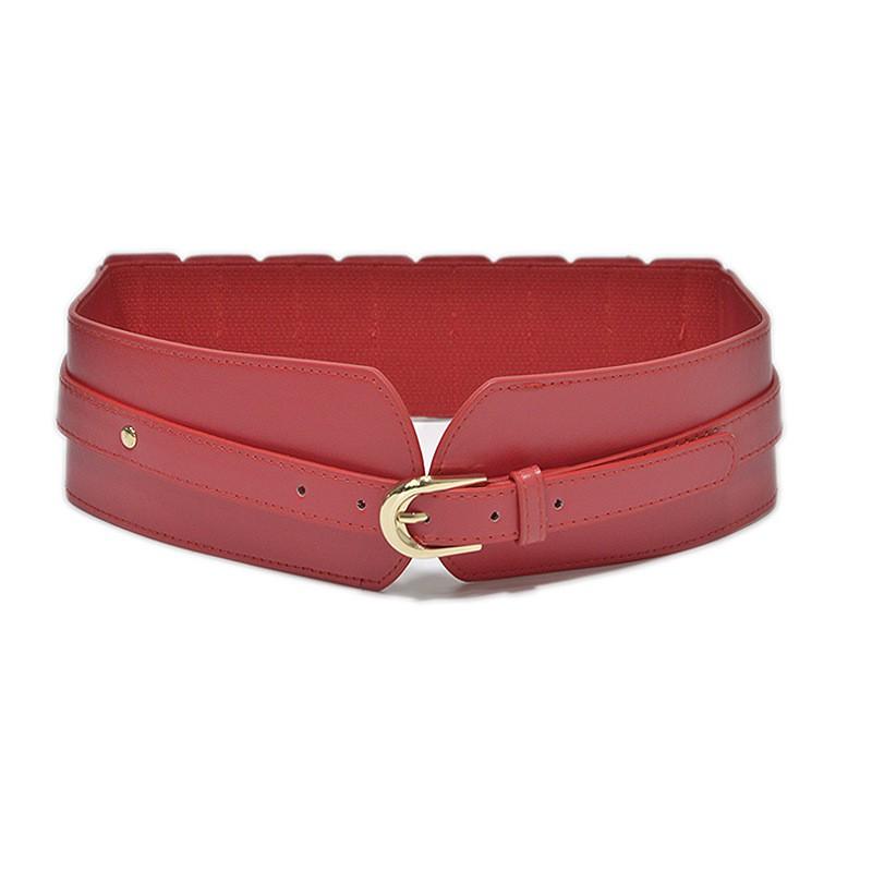 Đai váy bản to full da 8cm khóa kim