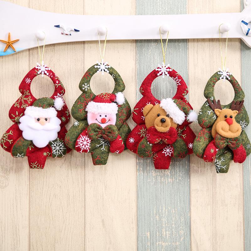 Búp bê nhồi bông hình ông già noel / tuần lộc / người tuyết / chú gấu treo cây thông noel trang trí giáng sinh đẹp mắt