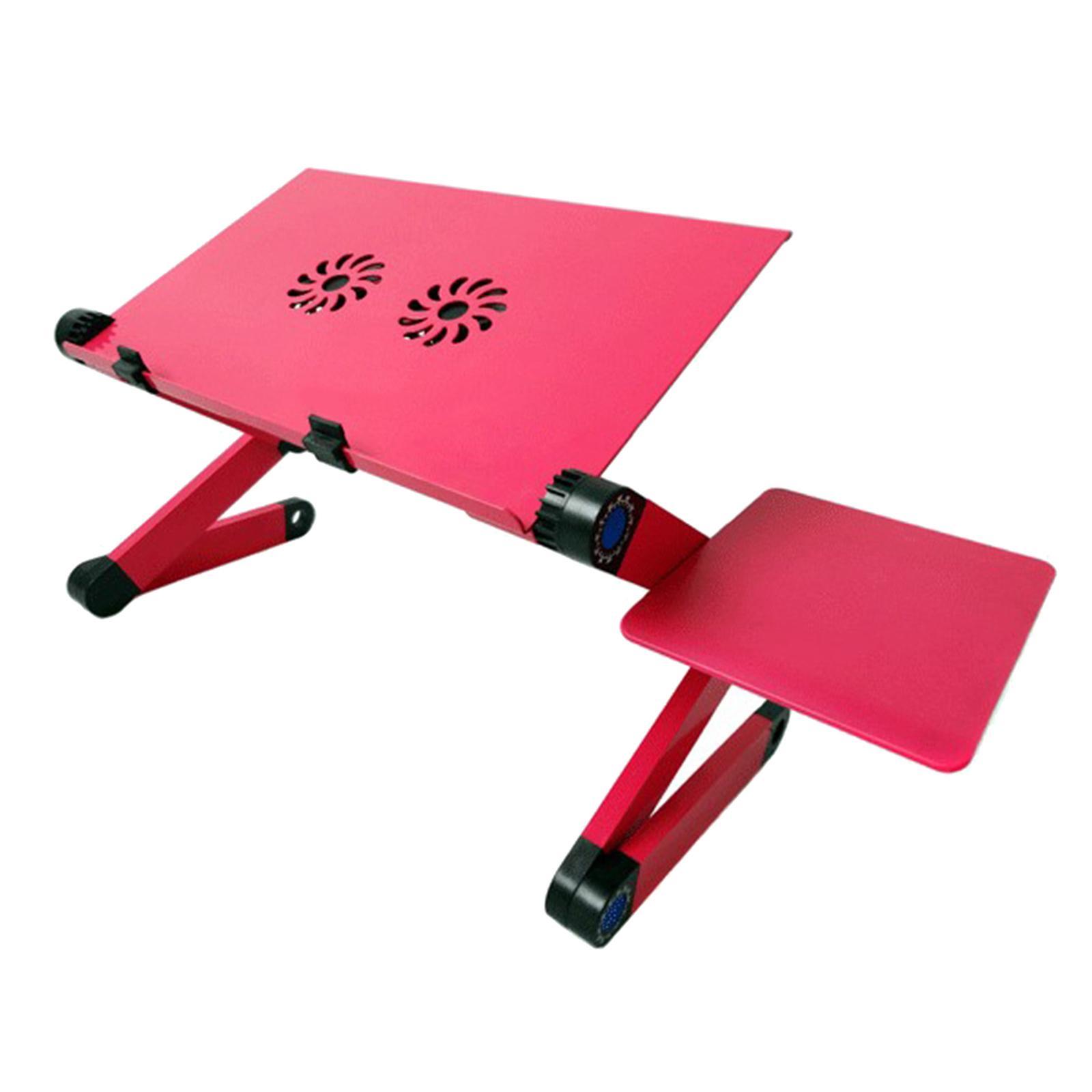Laptop Cooling Stand Lap Desk with Mouse Tray Adjustable Height Angle Aluminum Alloy Desktop Tray Computer Riser Table Cooler Folding Holder