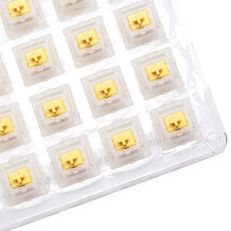 HSV 35Pcs Gateron CAP Switch Milky Gold Switchfor Mechanical Keyboard Switch