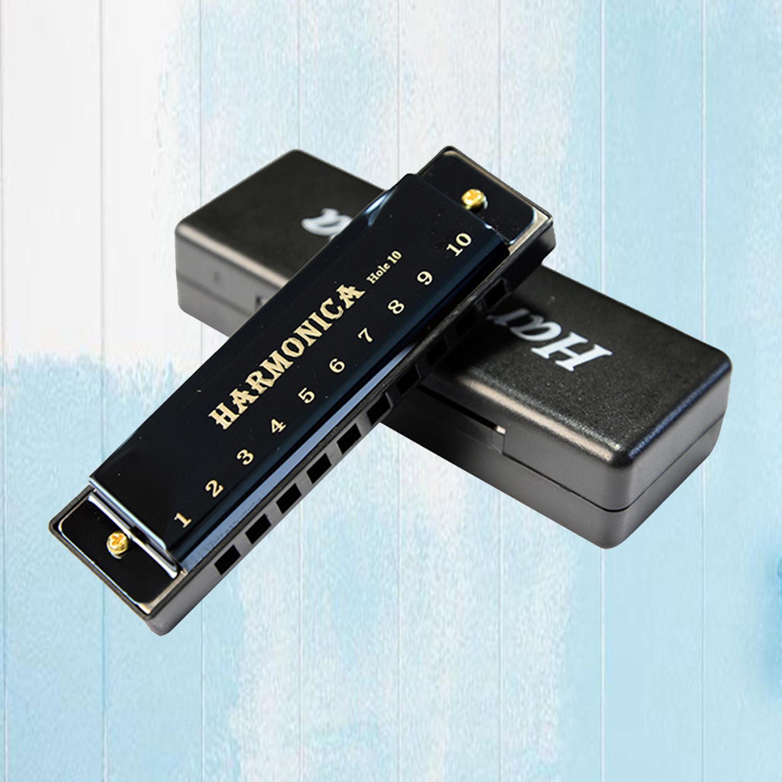 Blues Harmonica Diatonic Harp Mouth Organ 10 Hole Musical Instrument