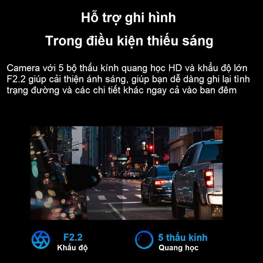 Camera hành trình ô tô độ phân giải 2K Ultra HD, Wifi thương hiệu Mỹ cao cấp HP F488W - Hàng Nhập Khẩu