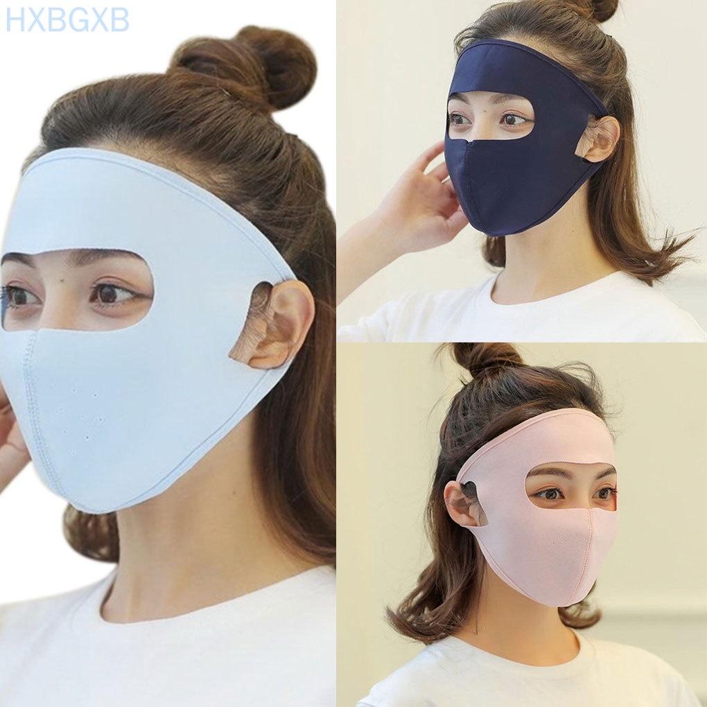 Women Ice Silk Face Mask UV Protection Outdoor Riding Dust-proof Breathable Windproof Face Cover