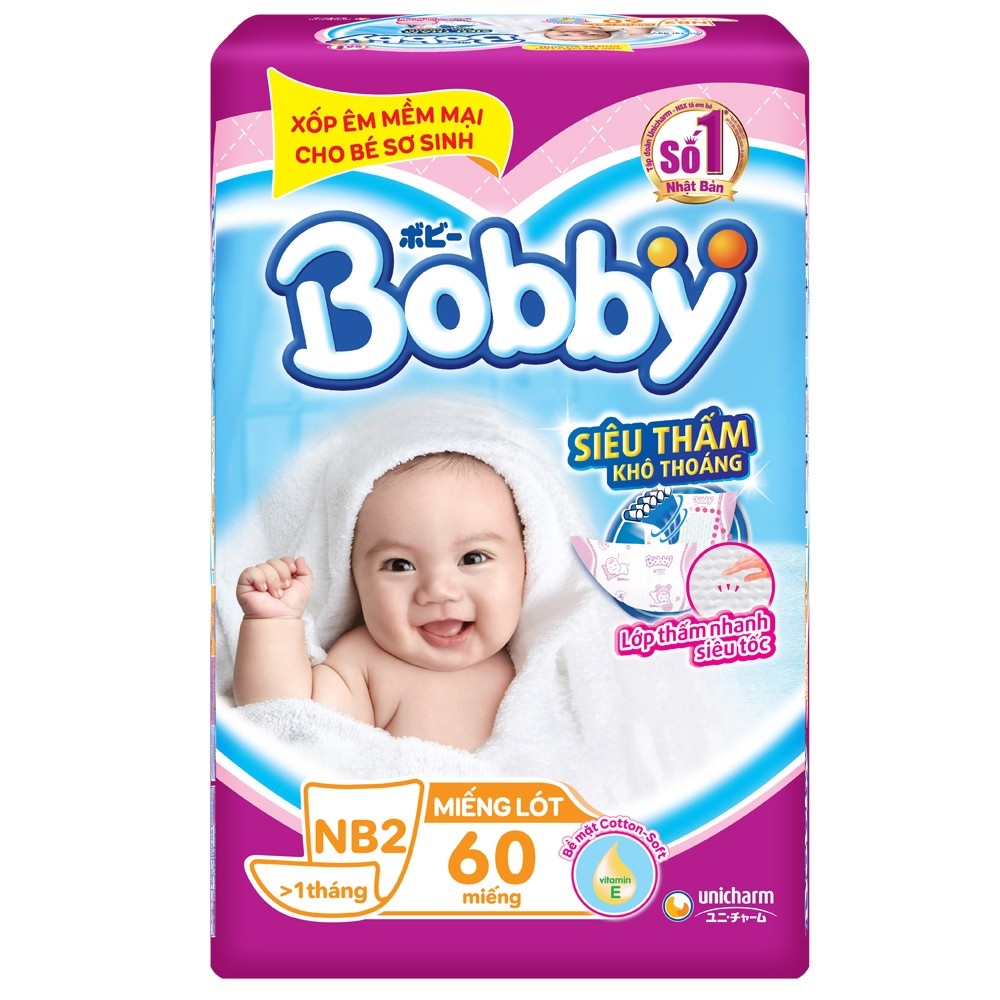 Tã giấy Bobby Newborn 2-60