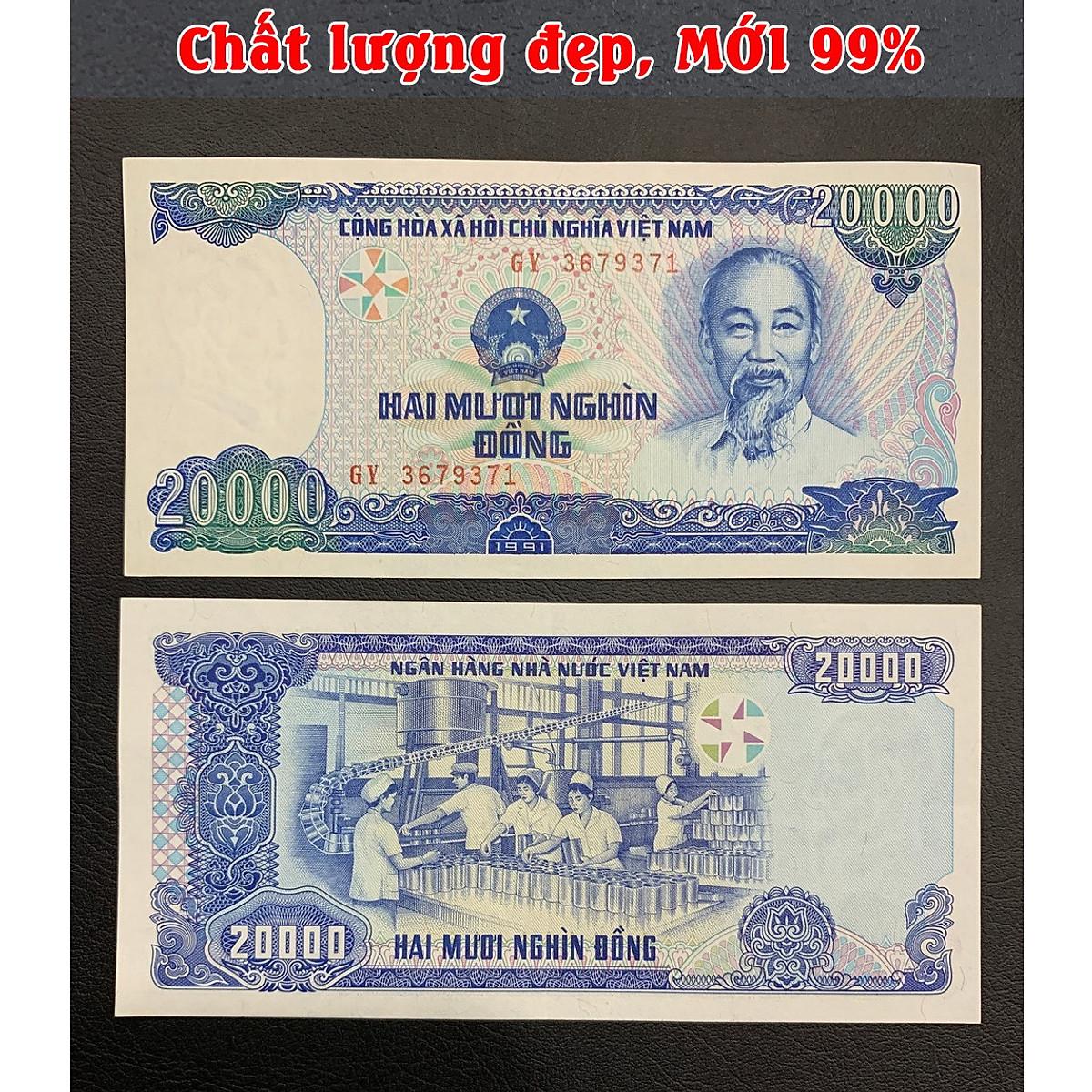 Tờ 20000 đồng 1991 [MỚI 99%] tuyệt đẹp thời trước, sưu tầm