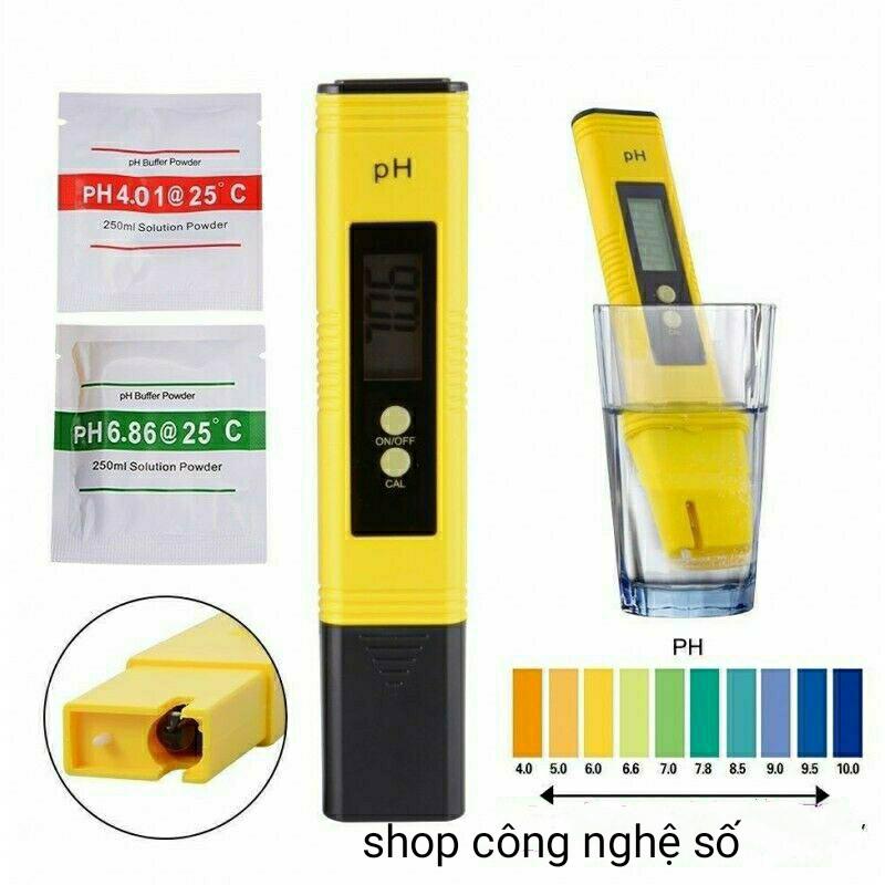 Bút đo độ PH trong nước ATC đã hiệu chuẩn để đo PH của nước bể cá, nước giếng, nước ao hồ, thủy canh..