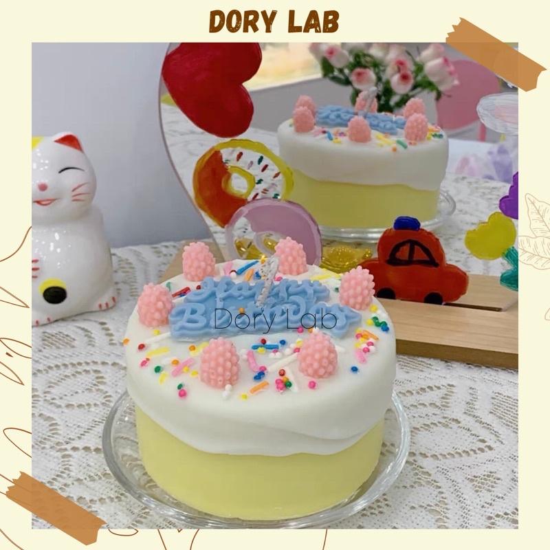 Nến Thơm Tạo Hình Bánh Sinh Nhật HPBD Trang Trí Theo Yêu Cầu - Dory Lab
