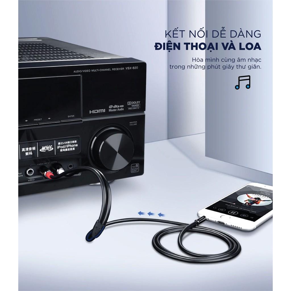 Dây Audio 3.5mm ra 2 đầu RCA UGREEN AV116 - Hàng chính hãng