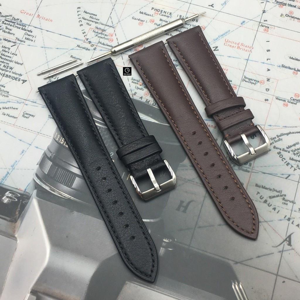 Dây Đồng Hồ Da Bò Italy Mềm Size 22mm 20mm 18mm