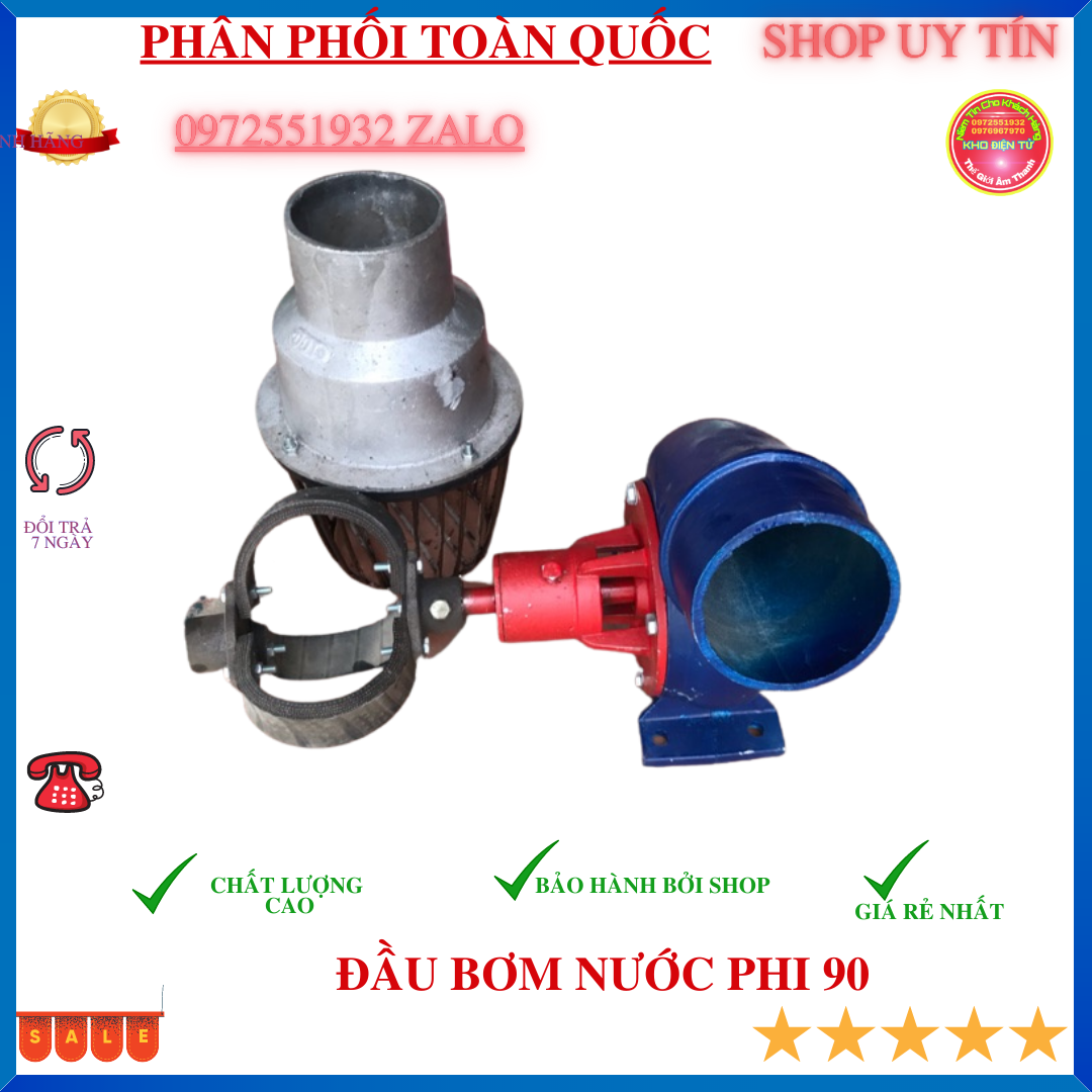 Bộ Đầu bơm phi 76 chế động cơ các loại giúp tăng lưu lượng nước