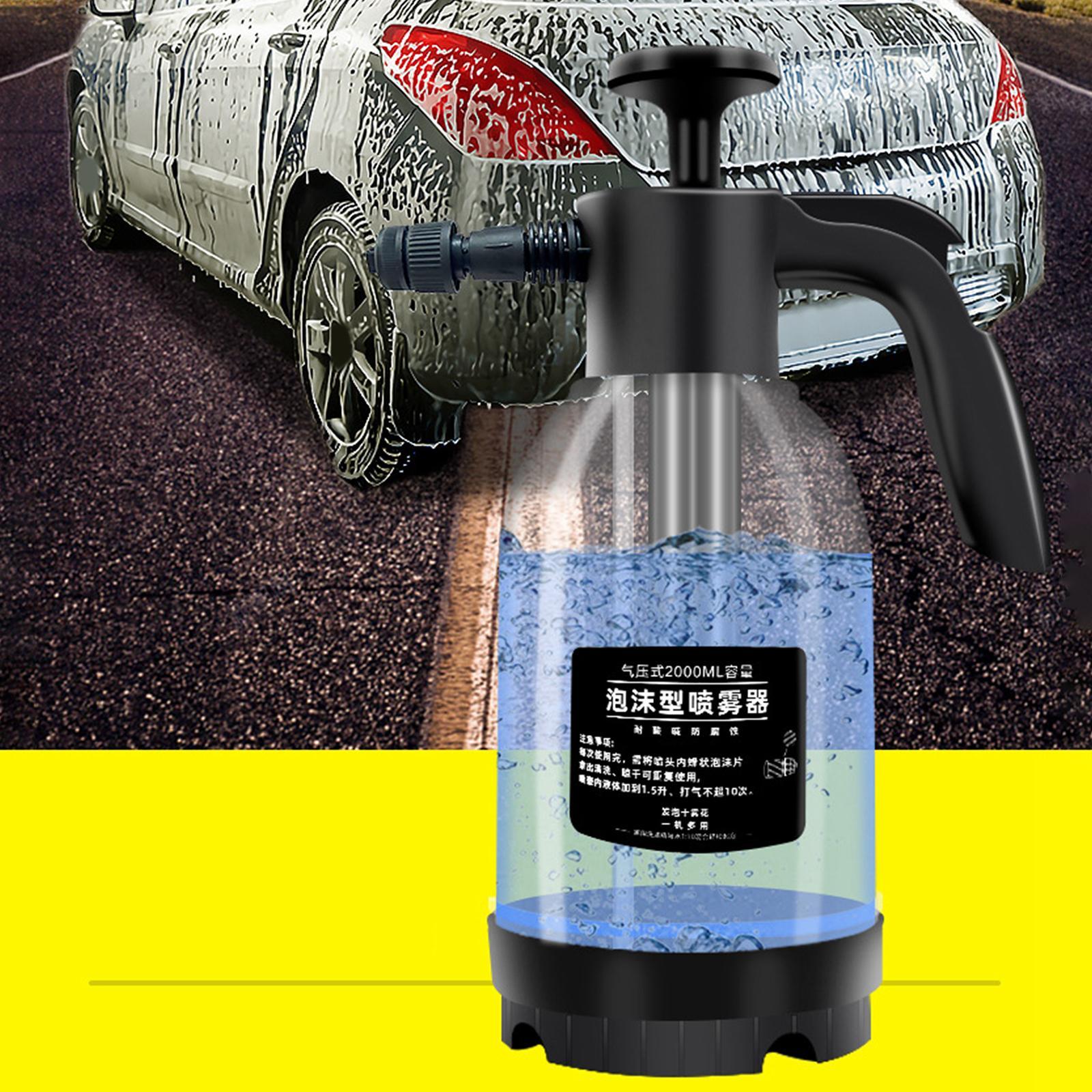 Car Hand Foam Sprayer Adjustable Nozzle 2.0L Portable for Car Window Washing