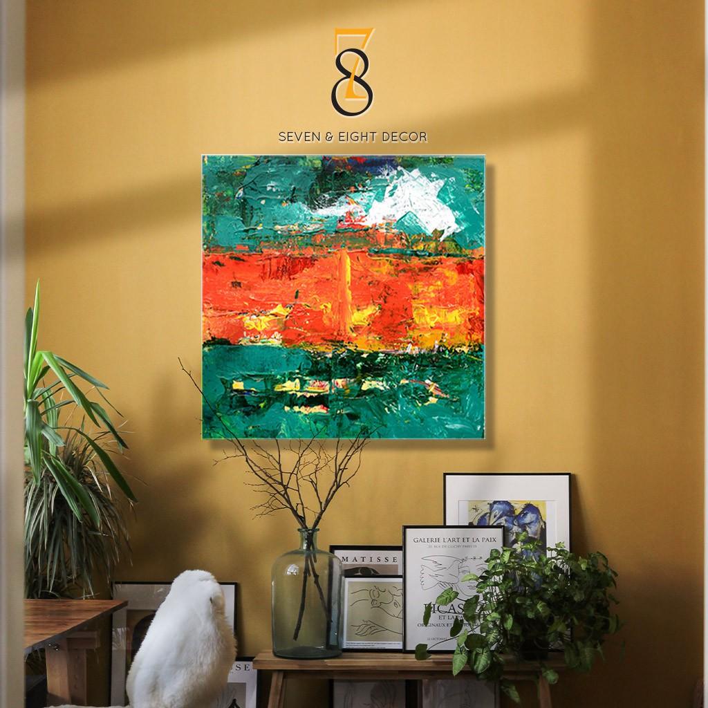 Tranh Canvas | Tranh Trừu Tượng Phong Cách Sơn Dầu 1FSOIL003 | Tranh Căng Khung Cao Cấp | Tặng Kèm Đinh Đa Năng