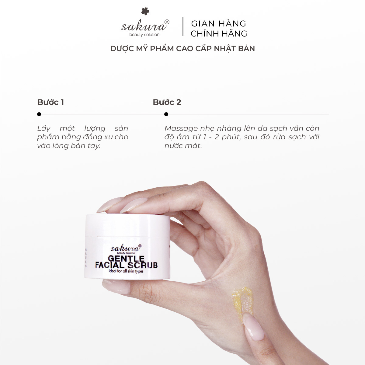 Tẩy tế bào chết da mặt Sakura Gentle Facial Scrub 30ml