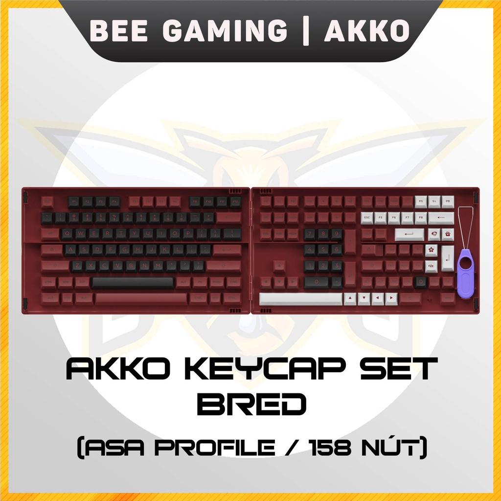 Bộ keycap chính hãng AKKO - Bred (PBT Double Shot / ASA Profile / 158 nút)