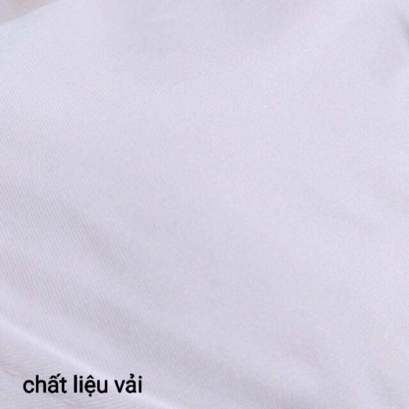 Đầm trắng xoè tay phồng có ảnh thật shop chụp