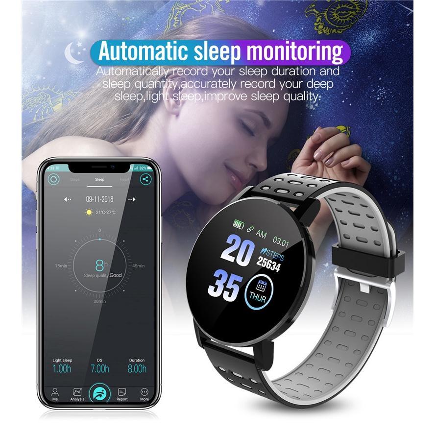 Đồng hồ thông minh xumu chống thấm nước theo dõi sức khỏe đo nhịp tim cho Android iOS