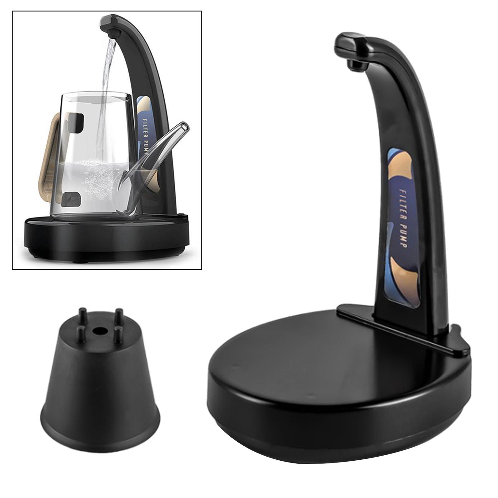 Auto Water Bottle Pump Dispenser for Home Camping Drinking Black