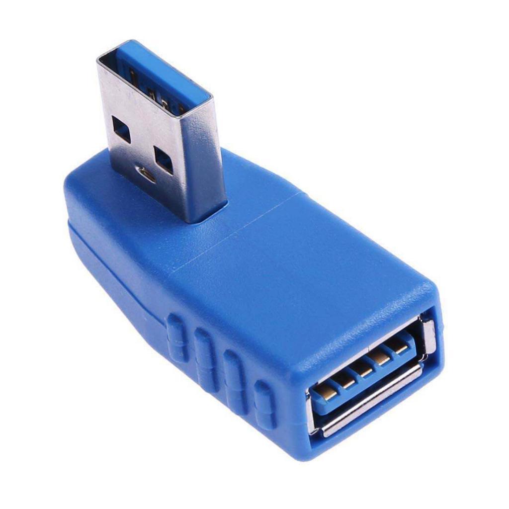 5Pcs USB 3.0 Male to Female Extension Cable 90 Degree Right Angle Adapter