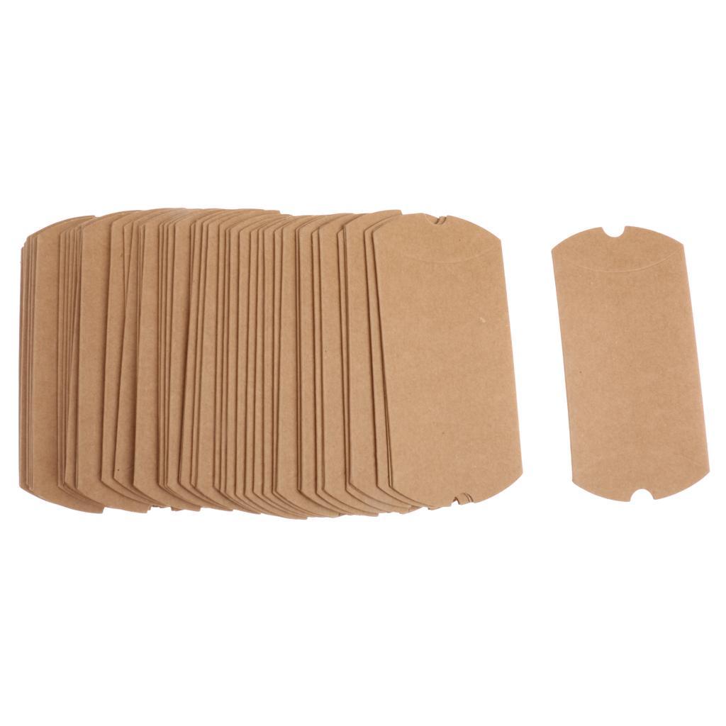 Kraft Candy Pillow Boxes Gift Boxes Wedding Party Favor Pack of 50