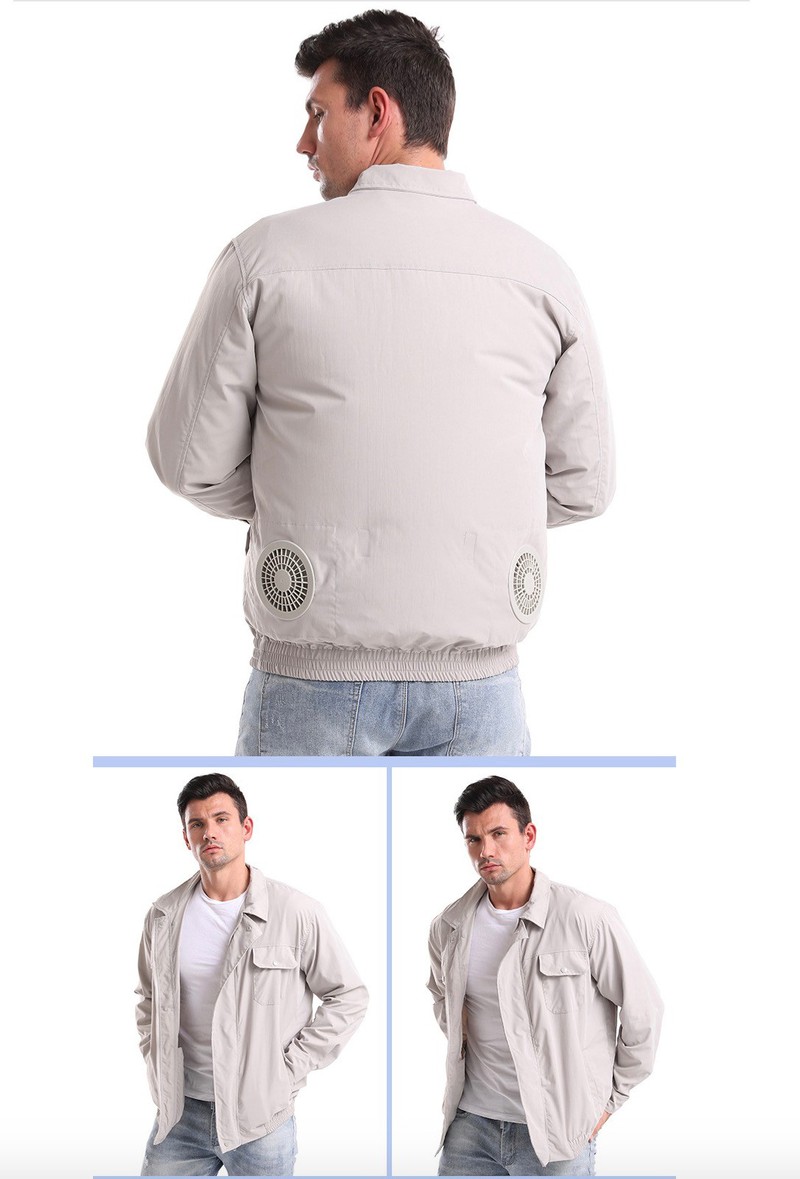 Áo khoác quạt điều hòa chống nóng COOLING COAT A11 bao gồm pin dự phòng