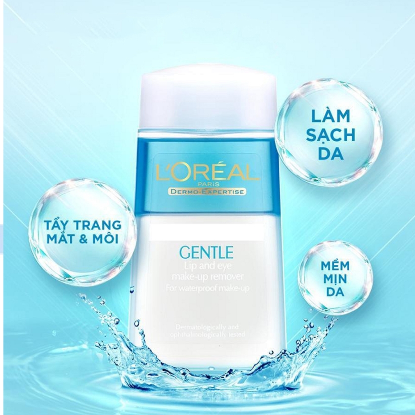 Nước tẩy trang mắt và môi LOreal Paris Gentle Care 125ml