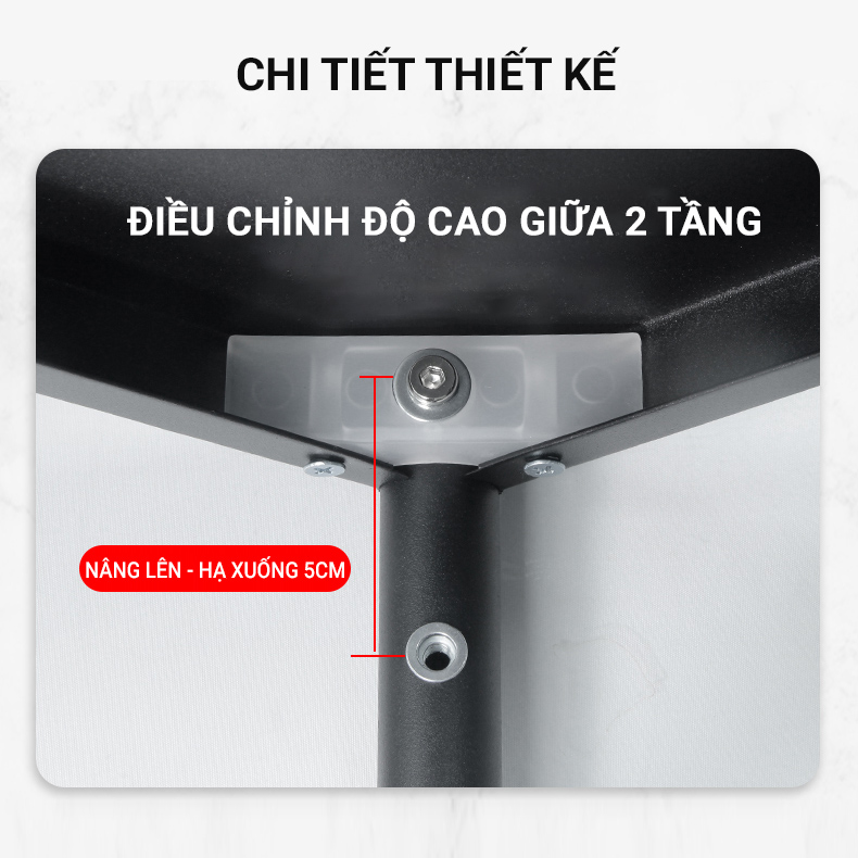 Hình ảnh Kệ để lò vi sóng đa năng Inox 304 cao cấp Vando chính hãng kệ để đồ lò nướng chắc chắn, sơn tĩnh điện chống bong tróc, kệ nhà bếp siêu chịu lực 300kg