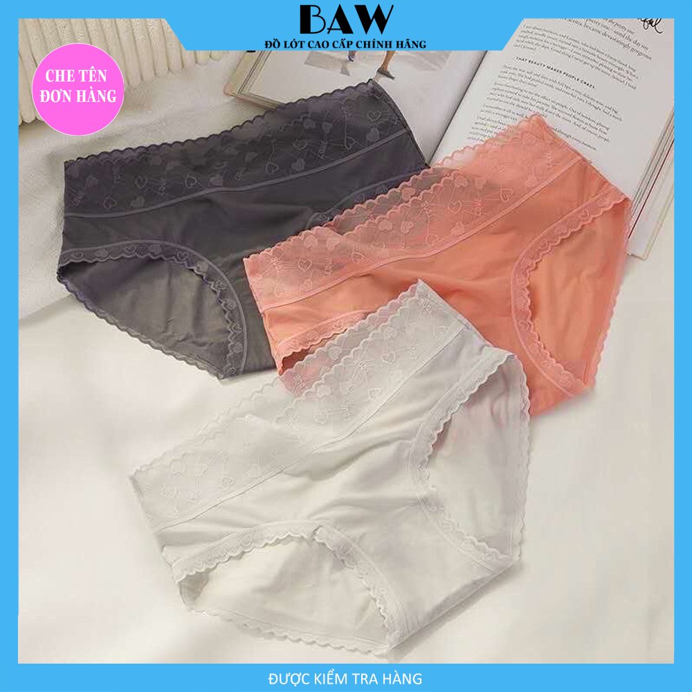 BỘ 5 QUẦN LÓT LỤA LẠNH FABIC CẠP CAO KHÁNG KHUẨN KHÔNG LỘ VIỀN CAO CẤP thương hiệu BAW QLN16