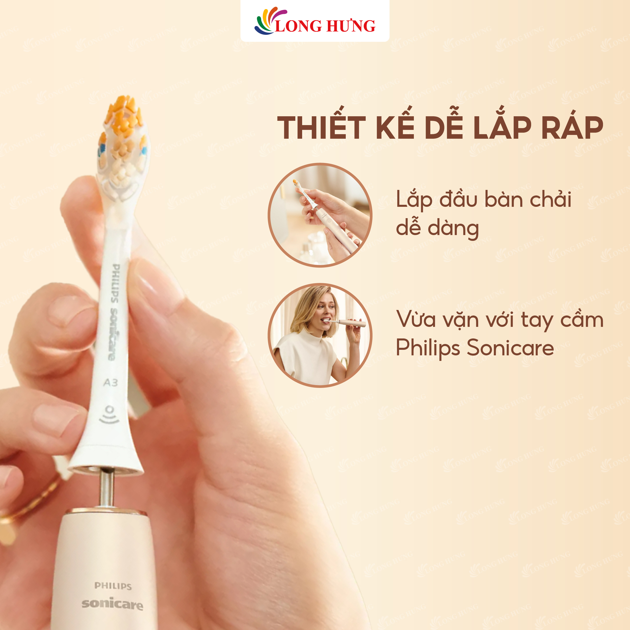 Đầu bàn chải điện Philips Sonicare A3 Premium All-in-One HX909 - Hàng chính hãng