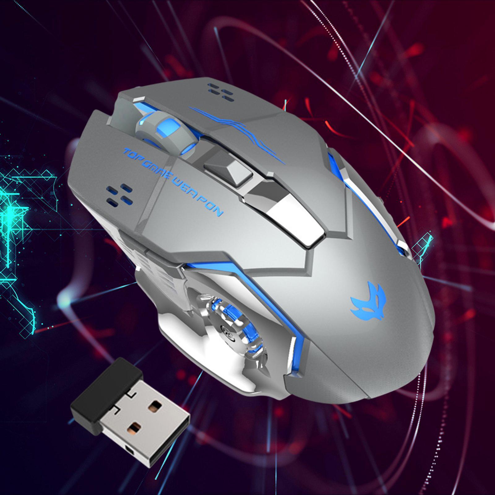 2.4G Wireless Mouse + USB Receiver Office Mouse 3 Adjustable DPI 6 Buttons